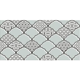 Декор Эллен бело-бирюзов (1641-8646) 20х40 (8шт/уп)