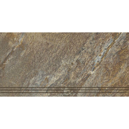 Ступень Кварцит 4 коричневый ТОНКИЙ 295х60  (7шт/уп)