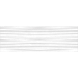 Настенная плитка Santorini рельеф белый (TRU052D-53) 25x75 