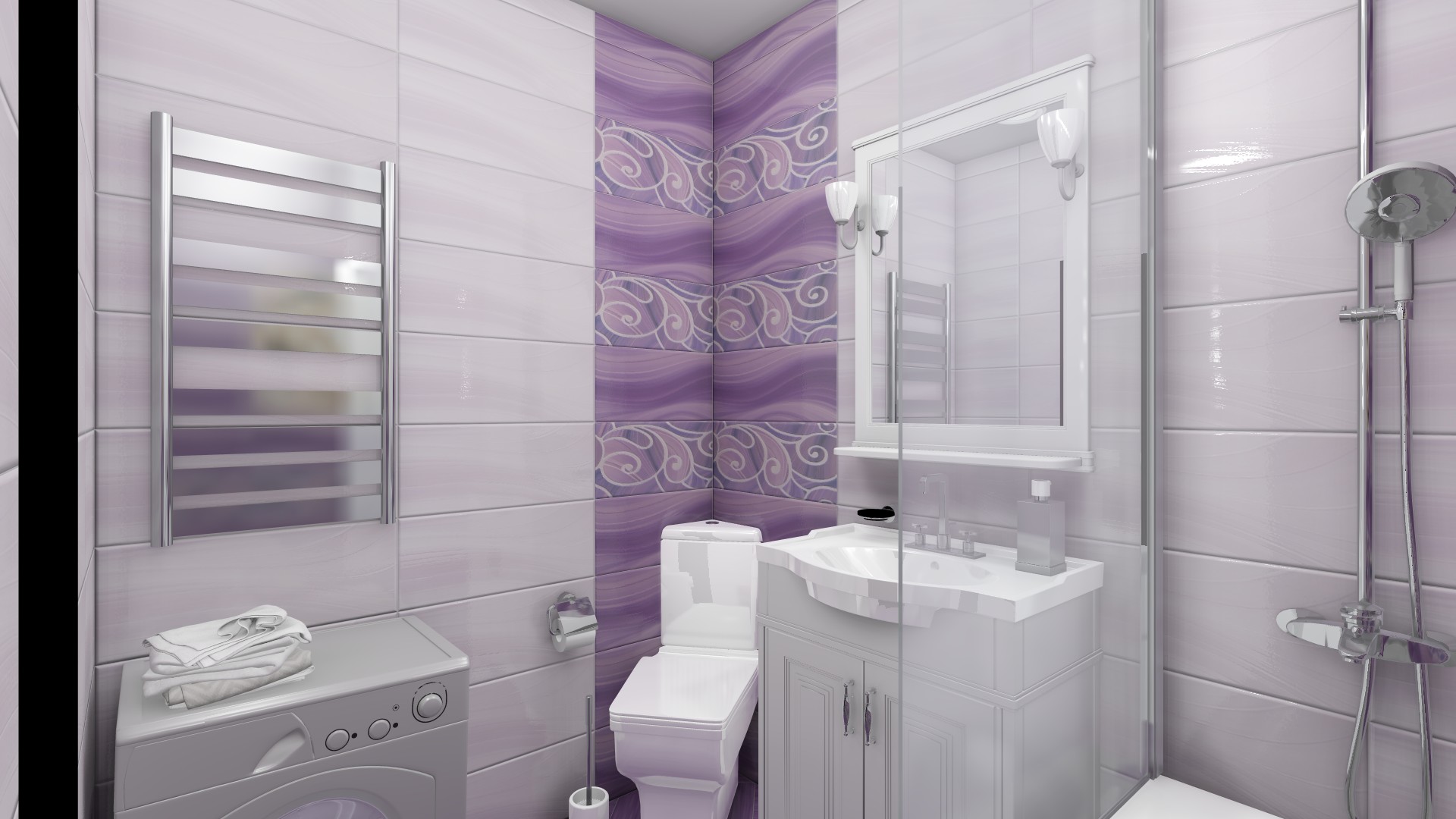 Визуализация коллекции Arabeski Purple